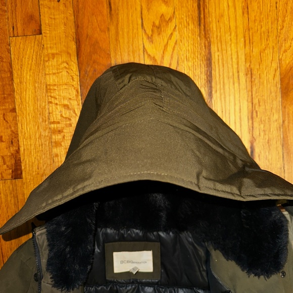 BCBGeneration Parka Jacket - Olive Green // Size Small - Picture 5 of 8